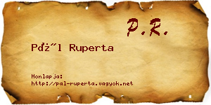 Pál Ruperta névjegykártya